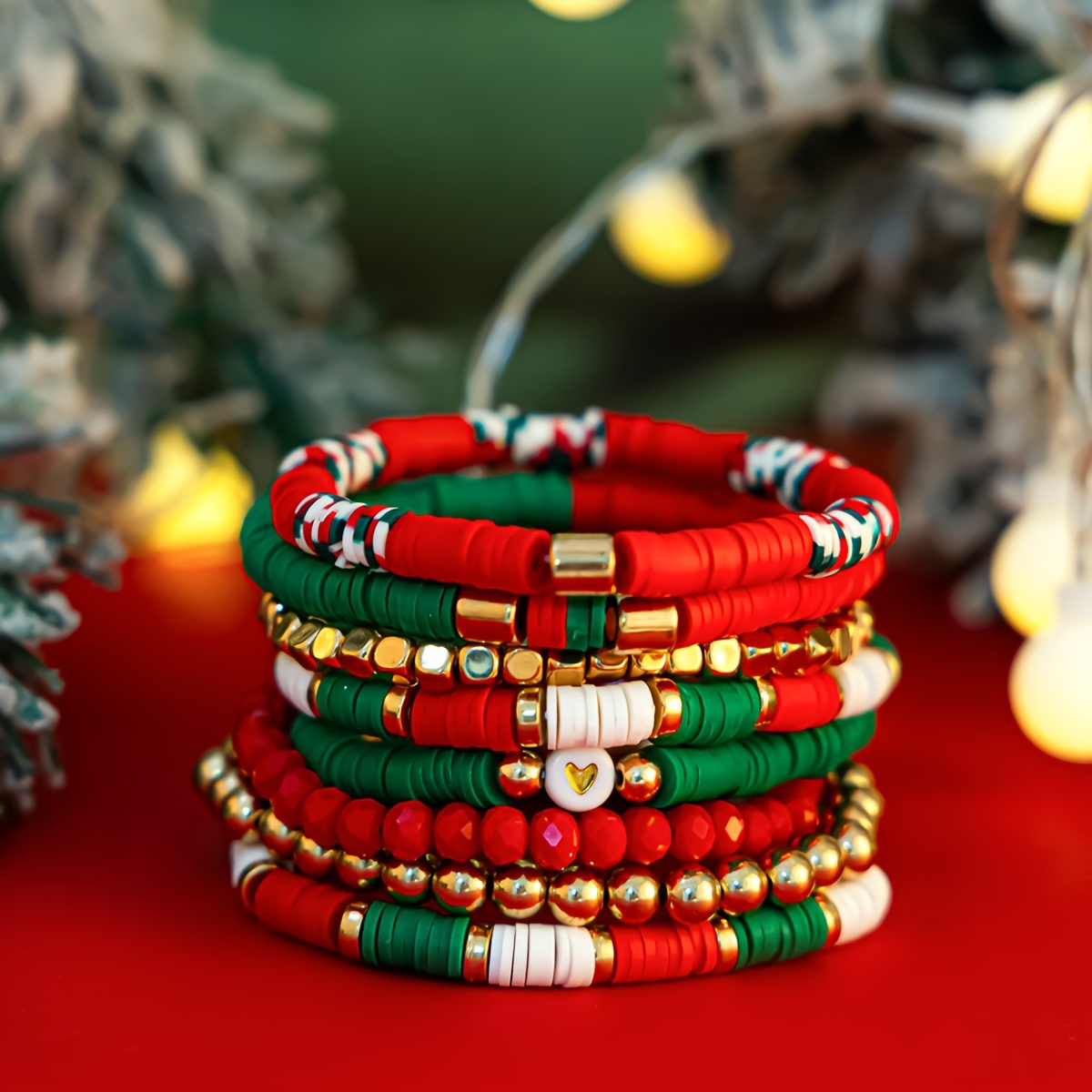 

8pcs Christmas Bracelet Set - For & ,
