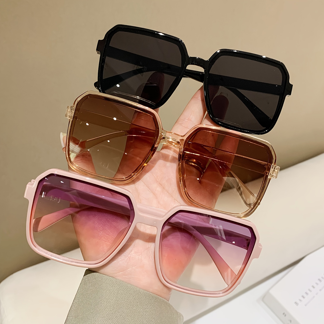 TEMU 3pcs Women' Frame For Driving