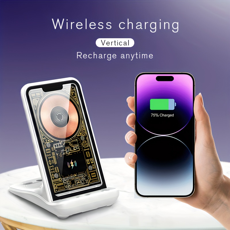 

Portable 15w Fast Charging Phone Holder Desktop Wireless Charging Stand Stand With 15w Fast Charging For Iphone 15/14/13/12/11/xs Max/xr/x/8plus, S23/s22/s21/s20/s10/s9