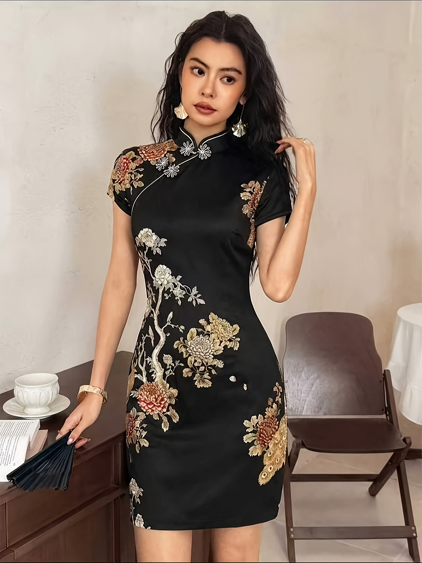 elegant exquisite fashionable womens chinese style cheongsam