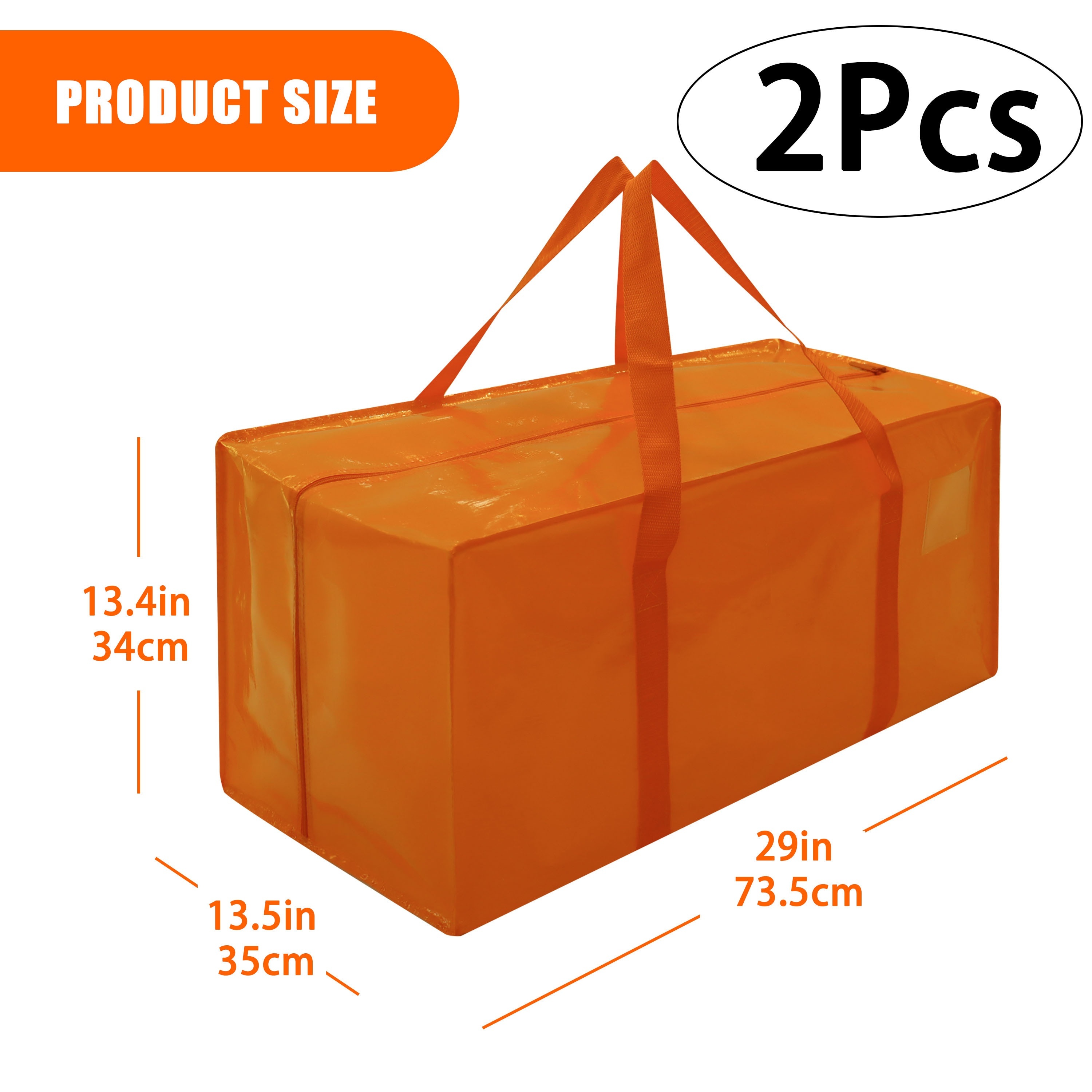 TEMU 2pcs Large Pink Moving Bags - Durable, Fabric Storage With Side Handles & Tag Pocket - 7 Styles Available - Ideal For Clothes Organization,