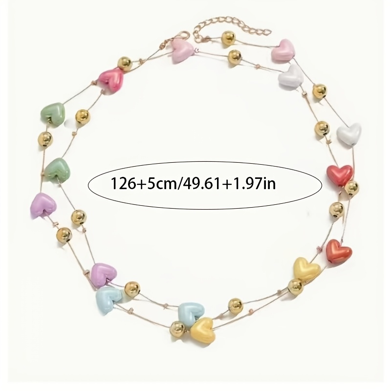 Women's Bohemian Multi-Layer Heart Pendant Necklace