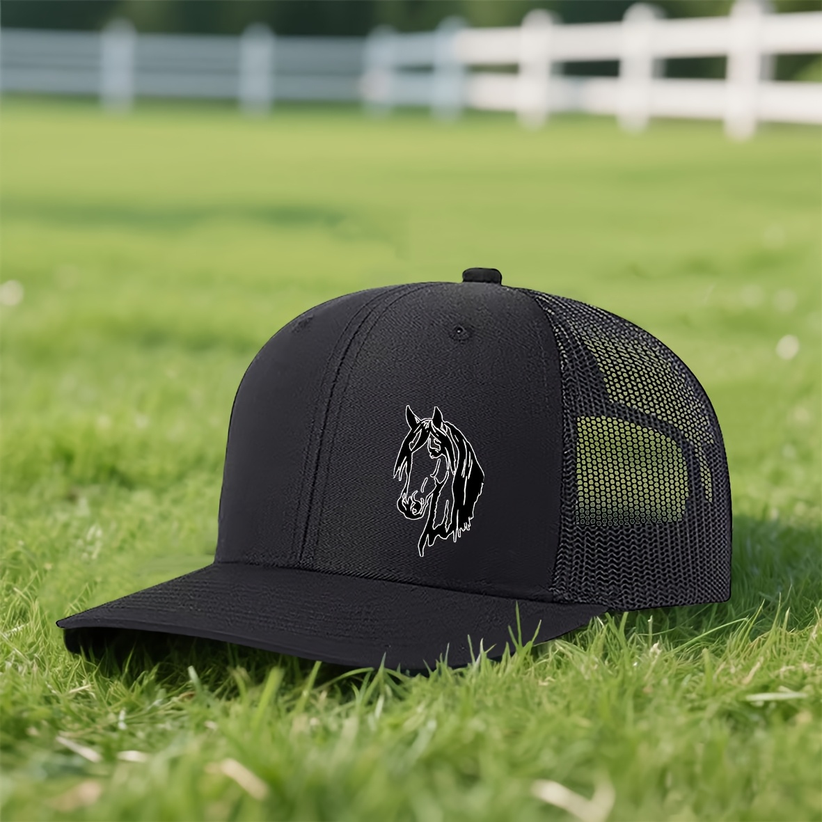 TEMU Gorra de béisbol tipo One New My3 estampada, ajustable, de calidad y transpirable, un elegante sombrero unisex de malla transpirable con diseño