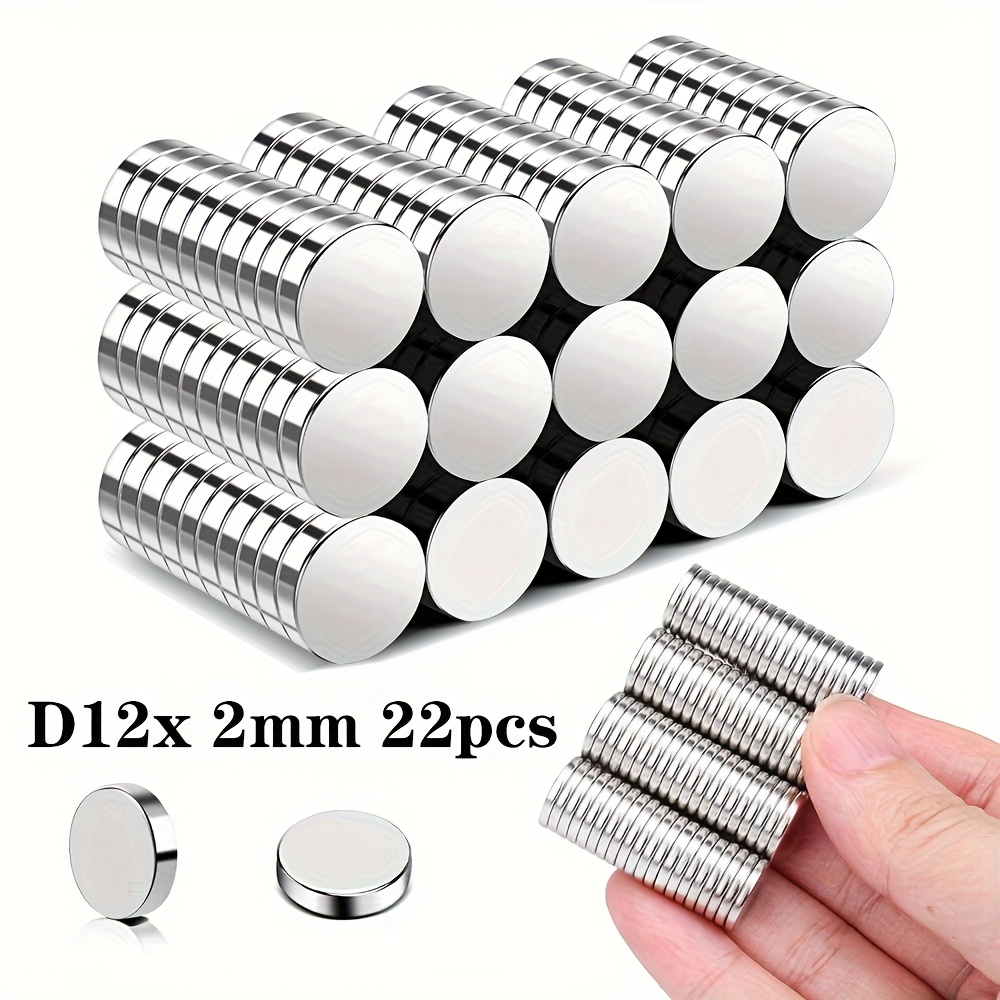 E-shop Kühlschrankmagnete Magnet D12mm x 2mm - Scheibenmagnet präzise Verarbeitung für Arbeit, Zuhause Werkzeugraum