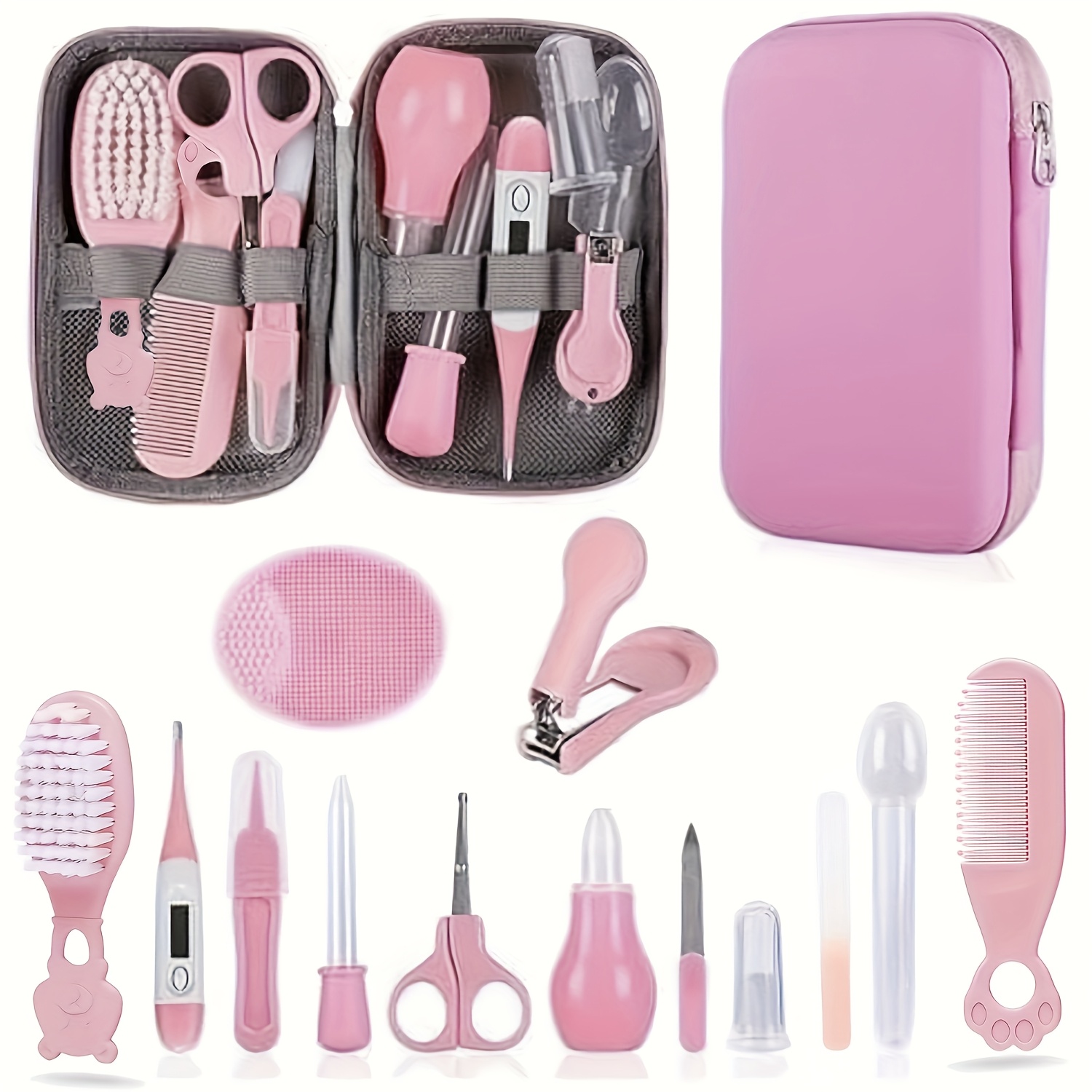 Pink and blue toddler toys