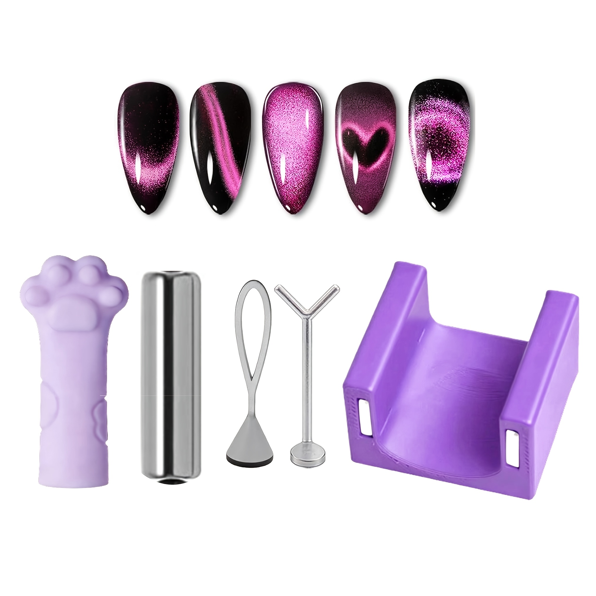 TEMU Kit d'outils magiques pour nail art œil de chat