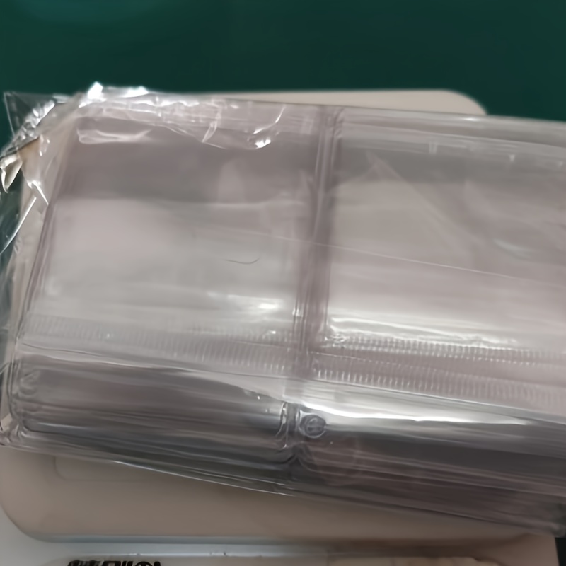 E-shop 50 Stück transparente PVC selbstversiegelnde Aufbewahrungsbeutel mit schrägen Löchern – wiederverwendbare durchsichtige Schutzhüllen, geeignet