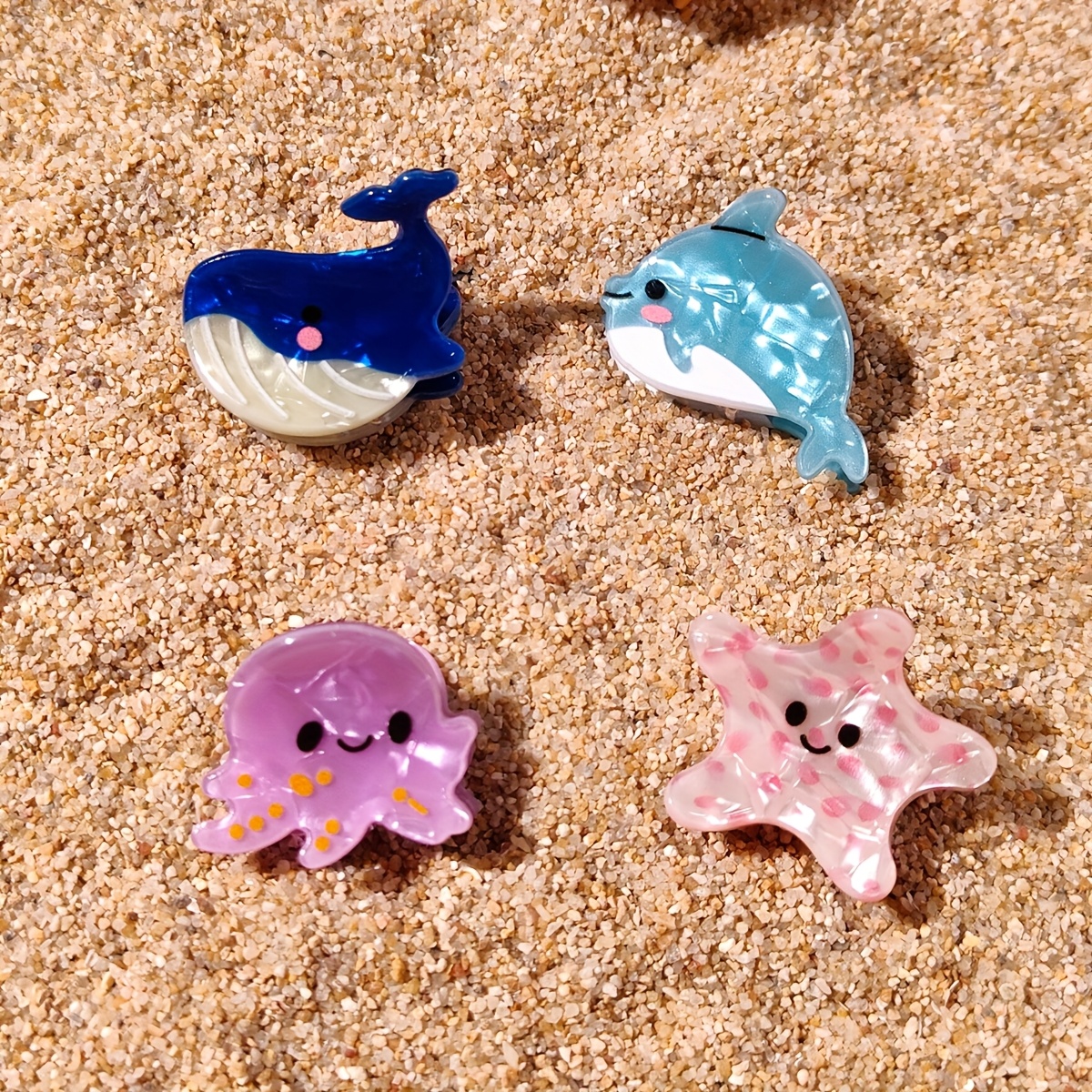 8pcs hair clips dolphin seahorse - Temu