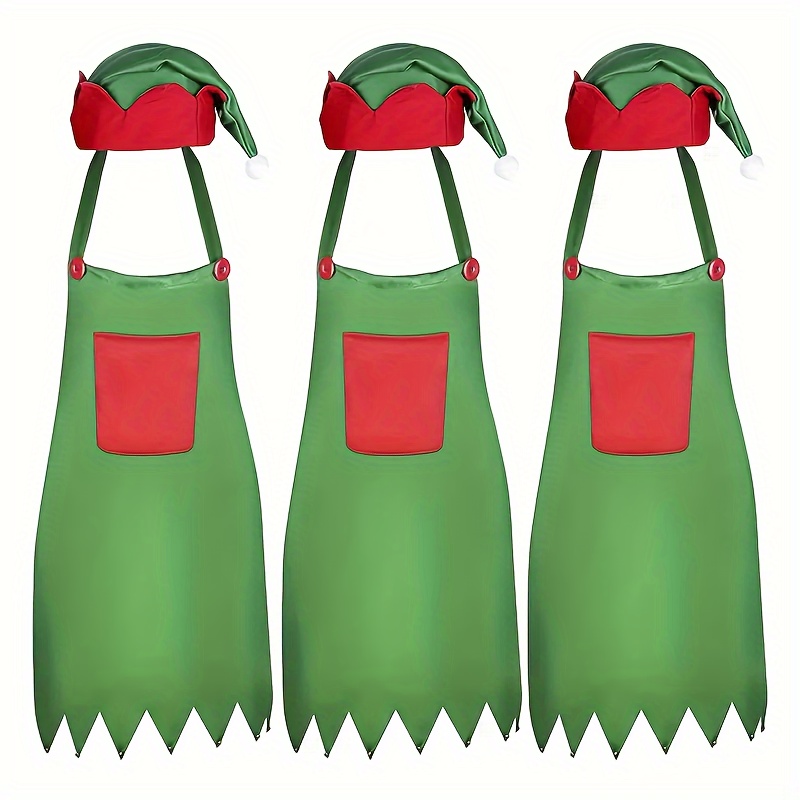 

Christmas Elf Set - Red And Polyester For Decor, For Cooking, , Christmas Parties And -playing - Suitable 14+ (1 Set)