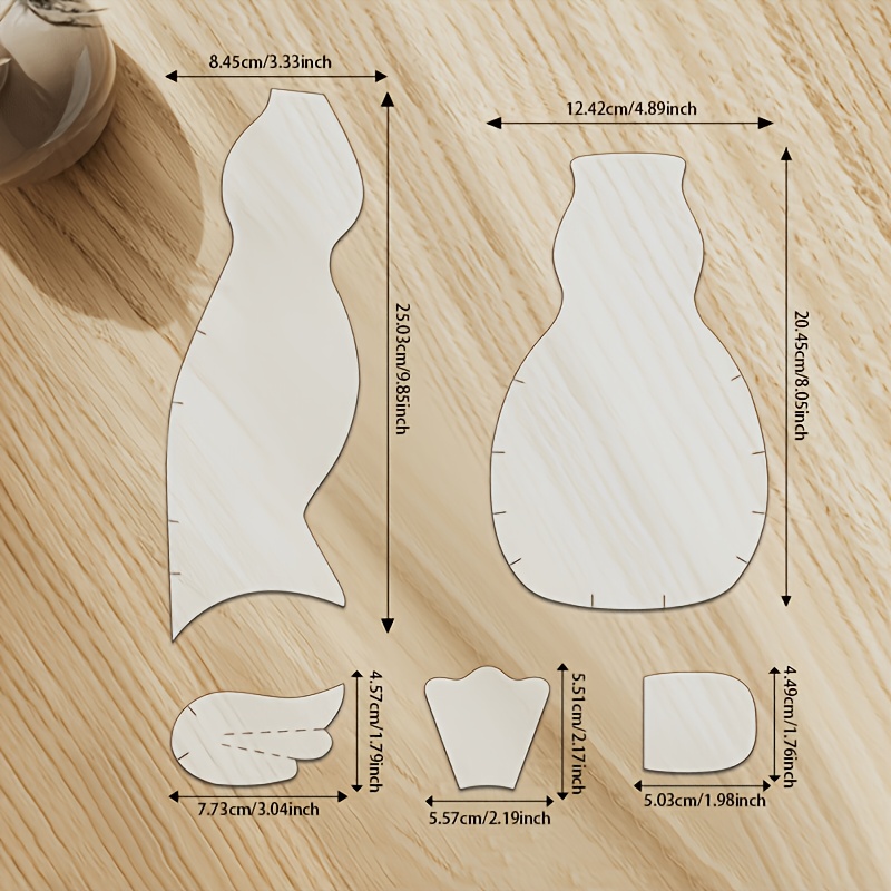 TEMU A 5pcs Set Of Duck Pattern Quilting Rulers For Platypus Crafting Sewing Templates, Featuring A Template, Reusable Transparent Pet Templates
