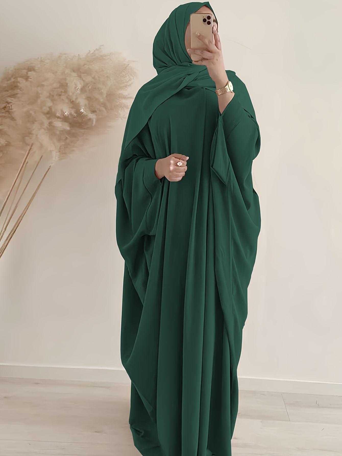 plus size two piece soft muslim plus size batwing shirt - Temu