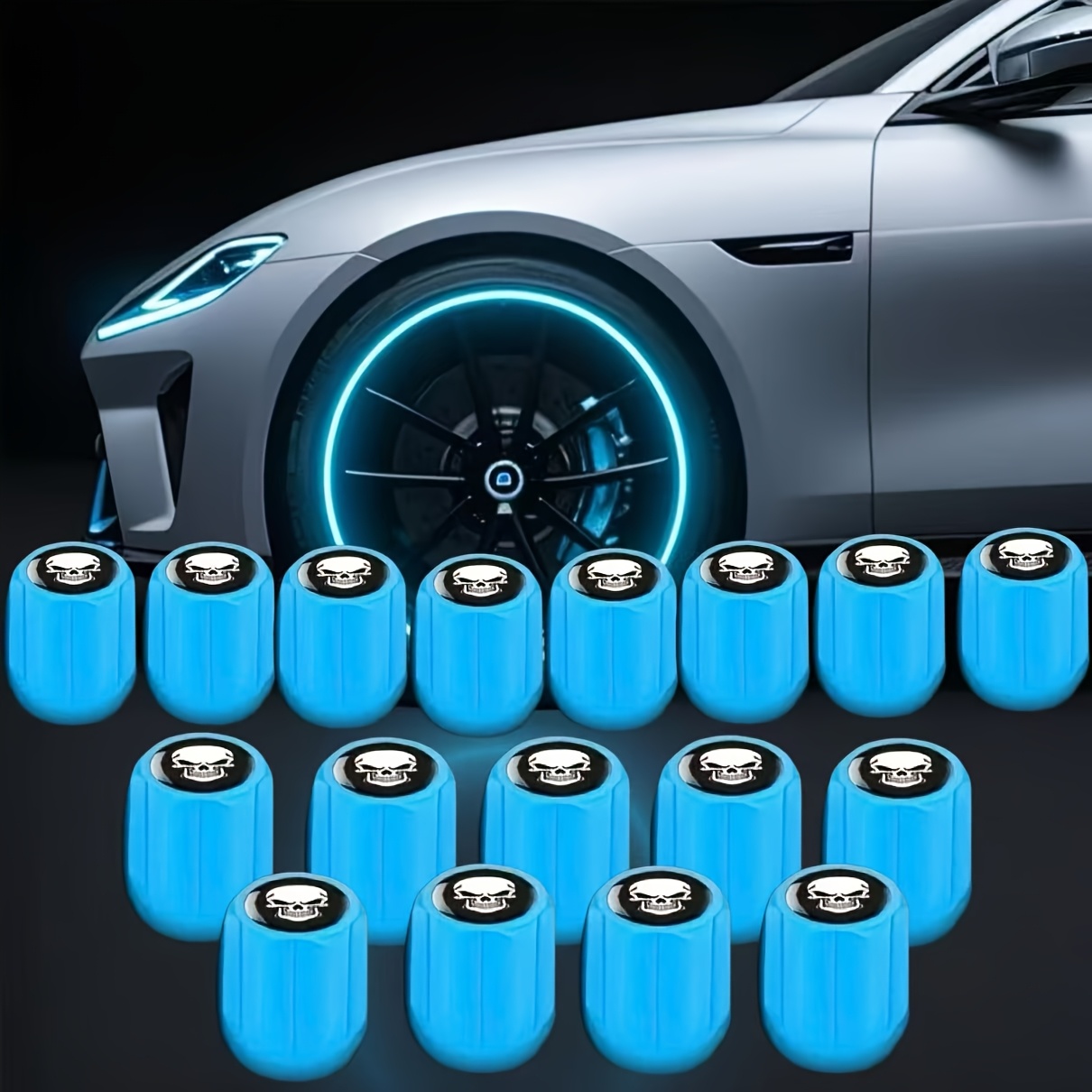 TEMU Upgraded -shaped Fluorescent Air Filter 17pcs Set, Applicable For Cars, Motorcycles, Bicycles And Other Decorative Additions, Effective