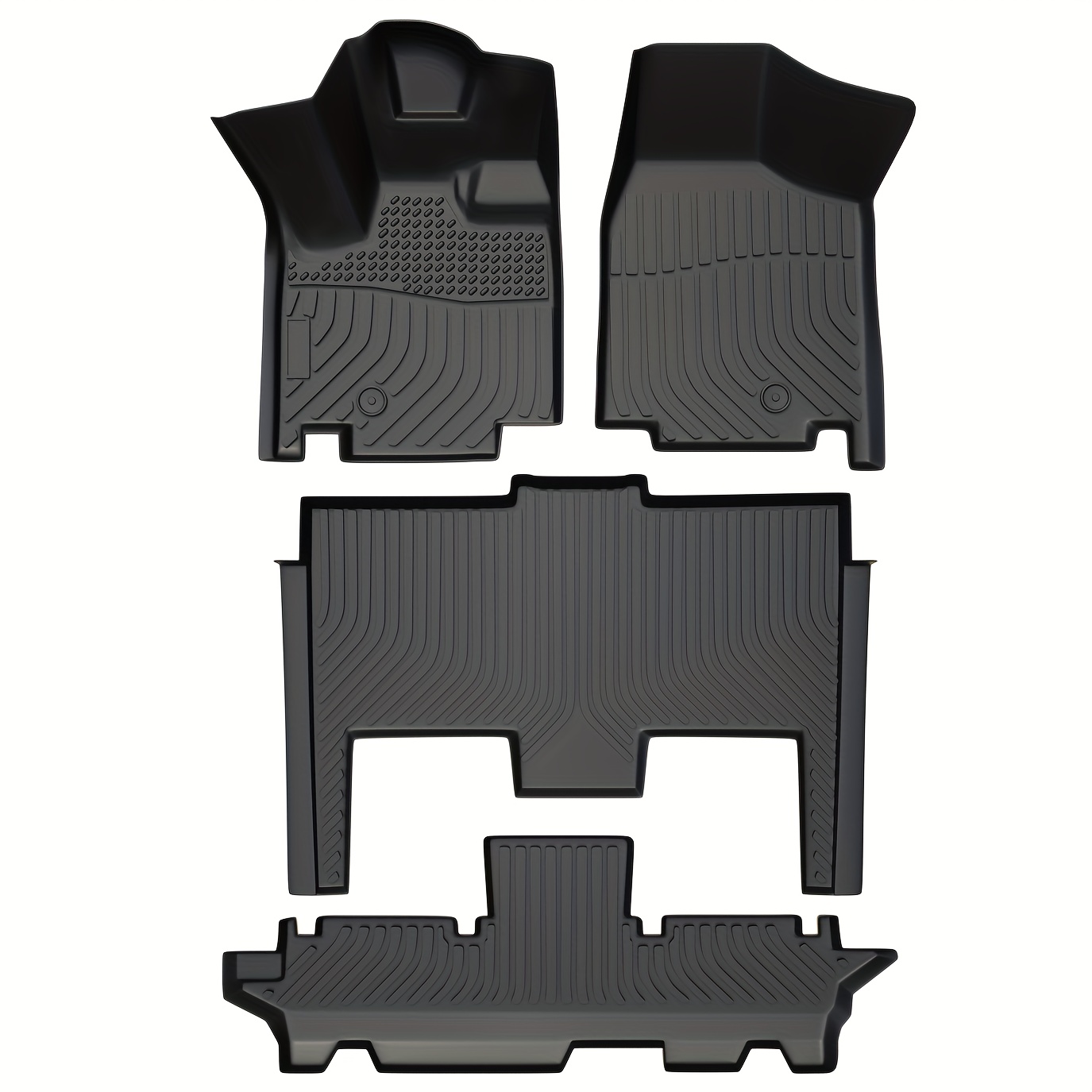 TEMU Orealauto Heavy-duty Car Floor Mats For Grand 7-seater (2011-2021) - Durable, , Anti-slip Liners With Textured Grip & Storage