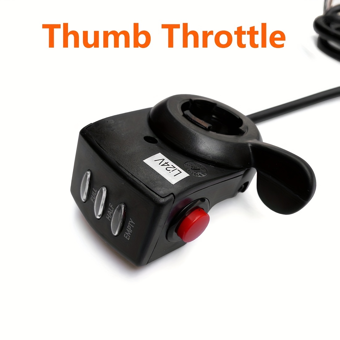 24v 36v 48v electric bike scooter thumb throttle speed controller ergonomic pvc grip adjustable throttle control for smooth   fits most e bikes scooters scooter accessories