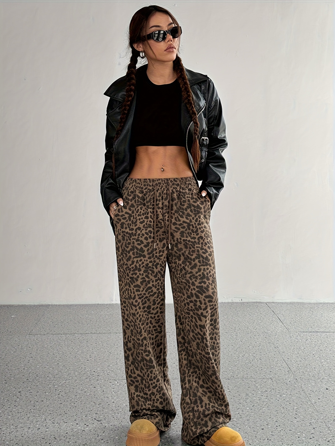 【EXPIRED GIRL】★韓国人気★ Leopard Big Sweatpants Amazon.com: GORGLITTER Girl's Bow Cheetah Leopard Print