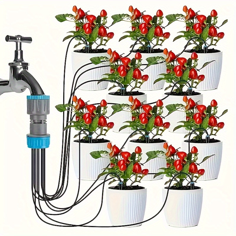 

-install Irrigation Kit 10 Emitters - -watering For Potted Plants, & , Includes 3/4