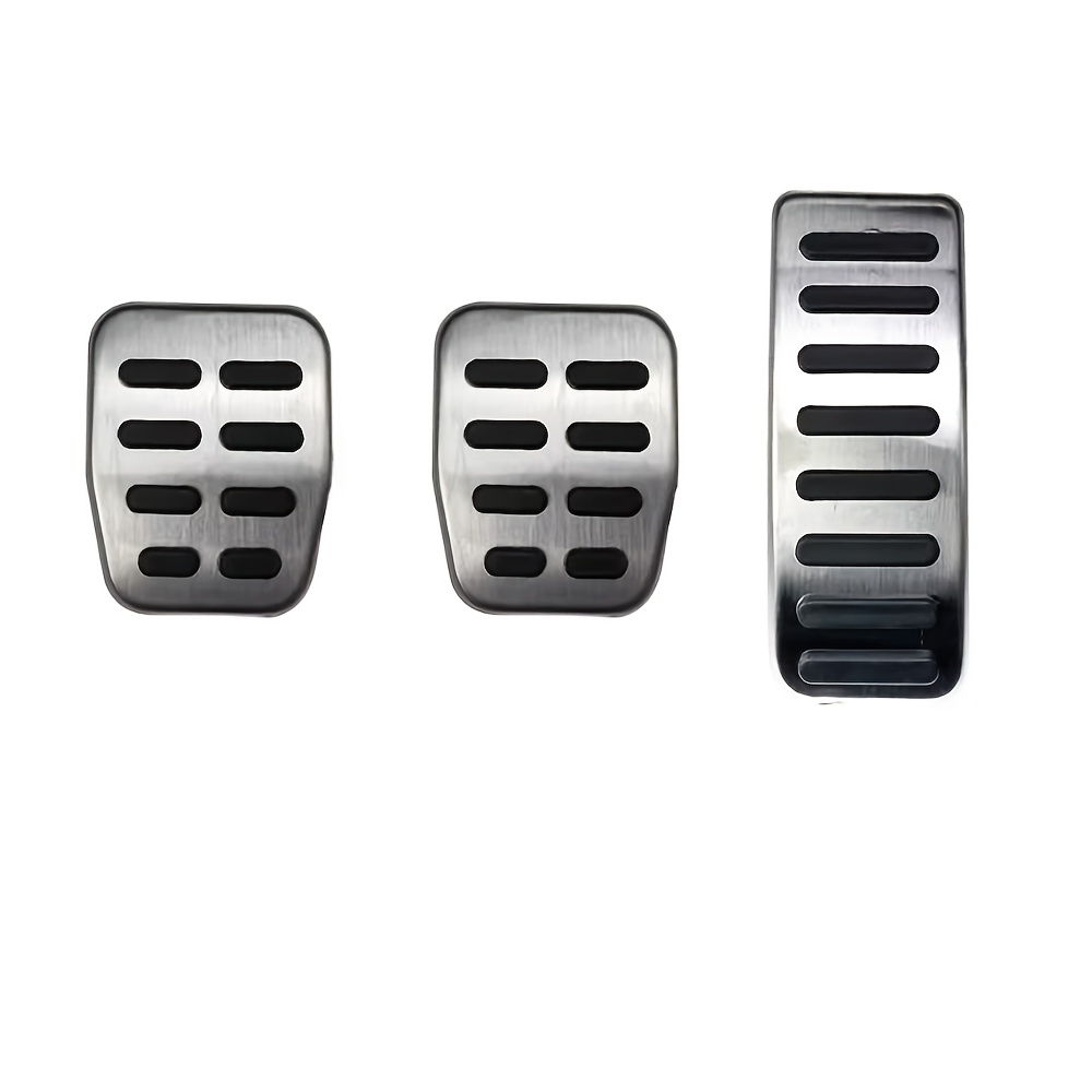 TEMU Fit Stainless Steel Pedal Covers Set For Vw Golf 4 Mk4/jetta Mk4/bora & - Clutch, Accelerator, Brake Pedal Upgrade Kit (anti-slip Rubber Insert)