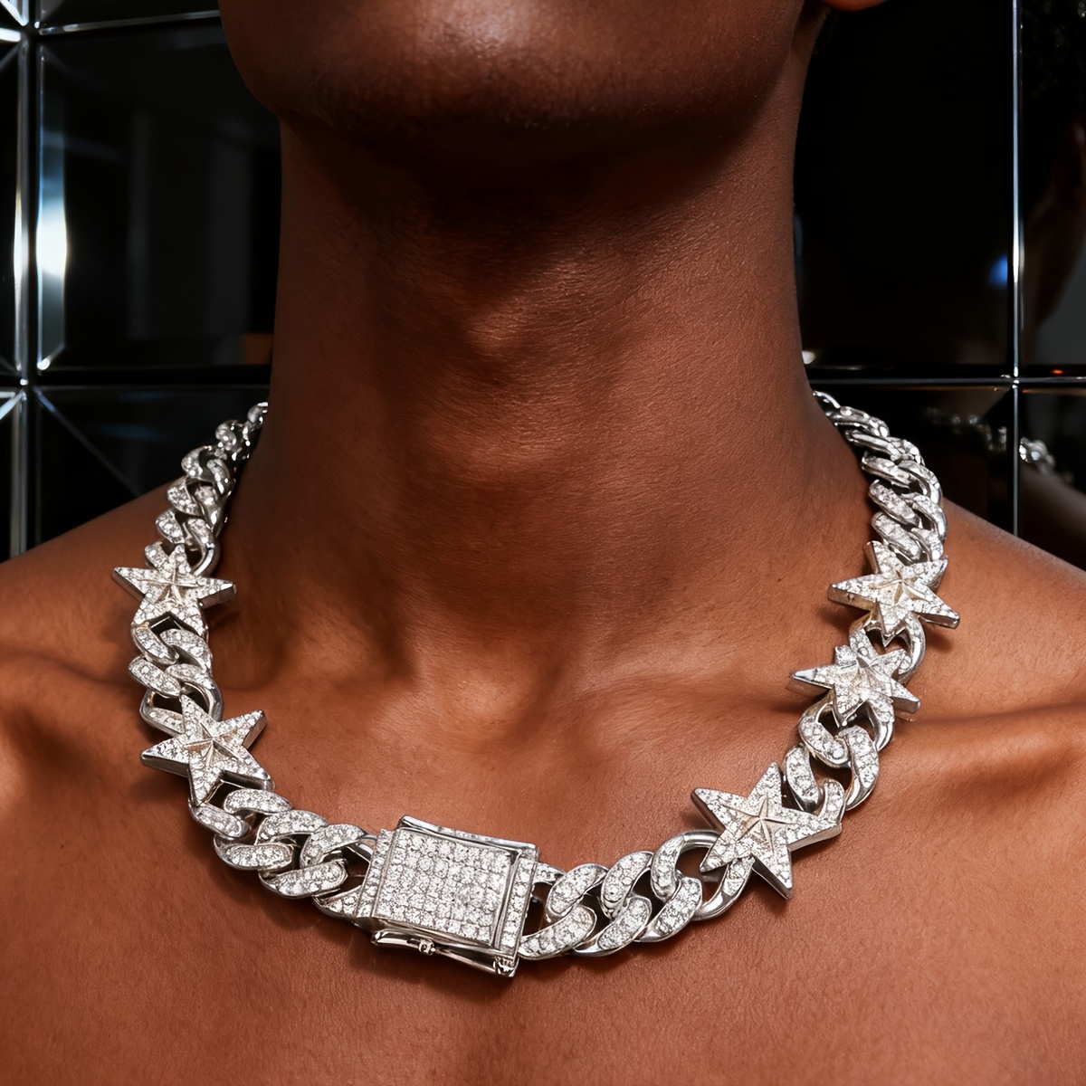 TEMU Collar de Cadena de Estrellas, Collar y Pulsera de Estrellas, Combinación y Original, Libre para Combinar, Adecuado para Uso Diario y Regalos de