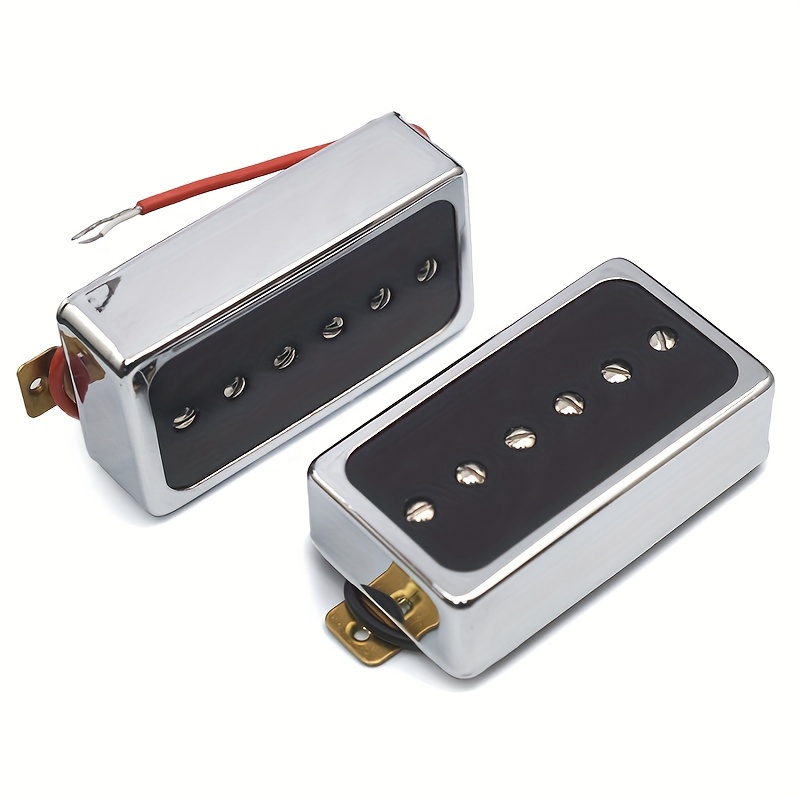 1 Set (N+B) Electric Guitar LP Pickup P90 Pickup Single Coil Pickup Six-string Electric Guitar Pickup O Style Brass Cover Pickup Humbucker Size Single Coil Pickup