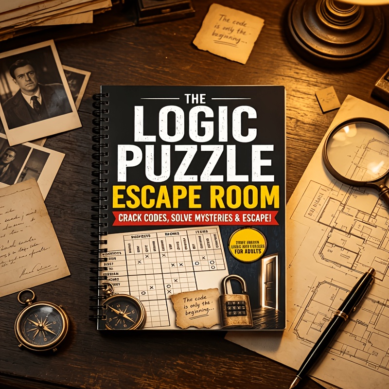 25 Puzzles Escape Room Logic Puzzle Book for Adults