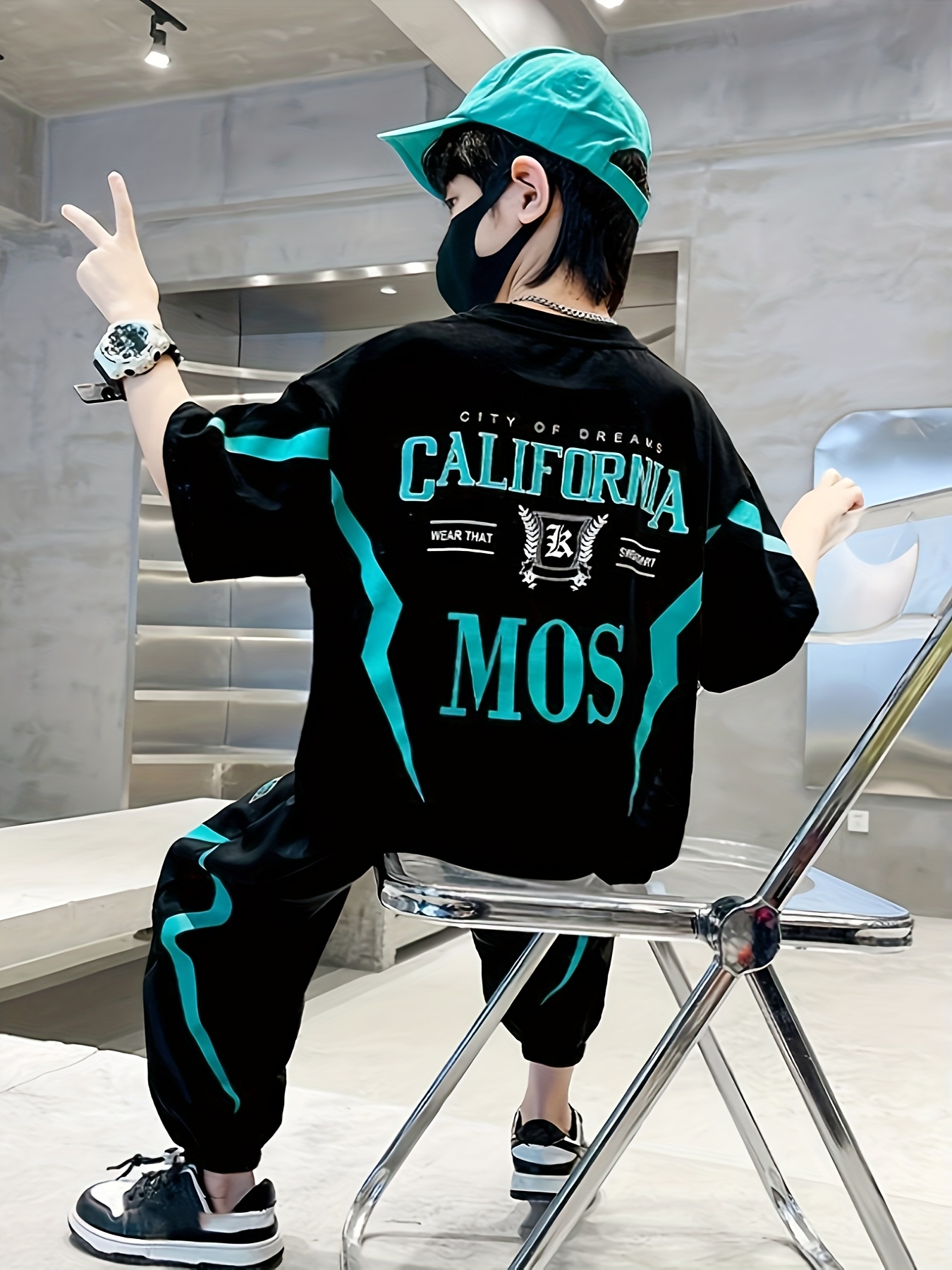 boys 2pcs short sleeve t shirt pants set cool lightning - Temu Canada