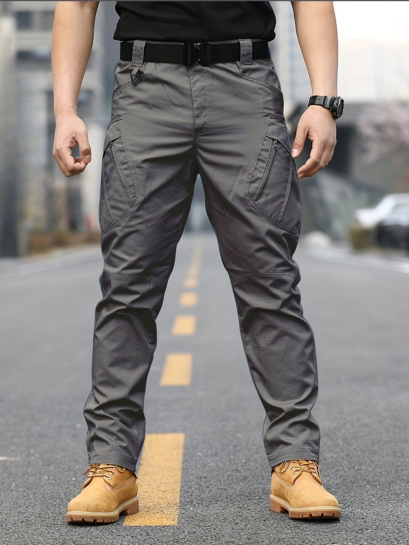 Men's Lightweight Tactical Cargo Pants with Multiple Pockets