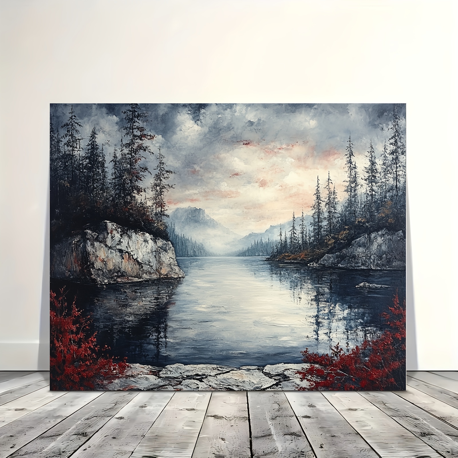 Tableau paysage de montagne sur toile intissée format horizontal