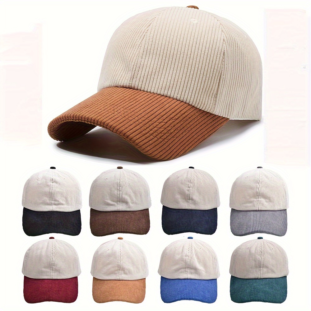 

Ediko Corduroy Baseball Cap - Adjustable, Lightweight & Washable For Outdoor Sports