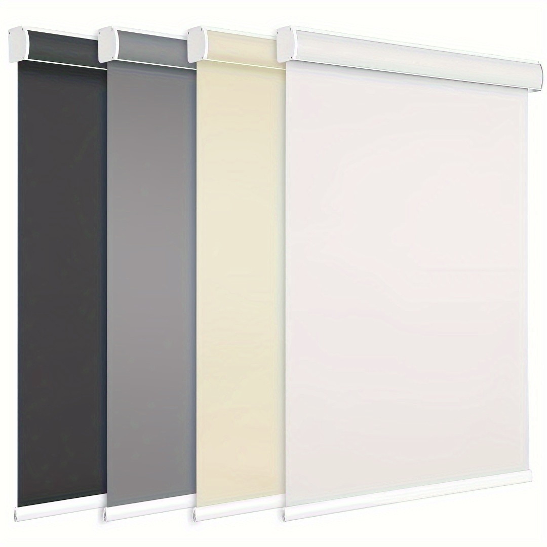 cordless roller shades blinds for windows 100 blackout thermal insulated fabric uv protection blinds shades for home and office