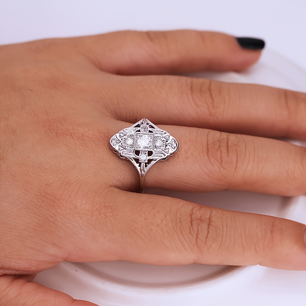 Antique Style Open Ring for Women's Festive Gatherings