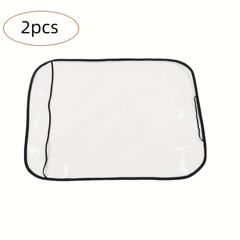 TEMU 2 Piezas Cubre Respaldo de Asiento Protector , Transparente Suciedad y Pisoteo