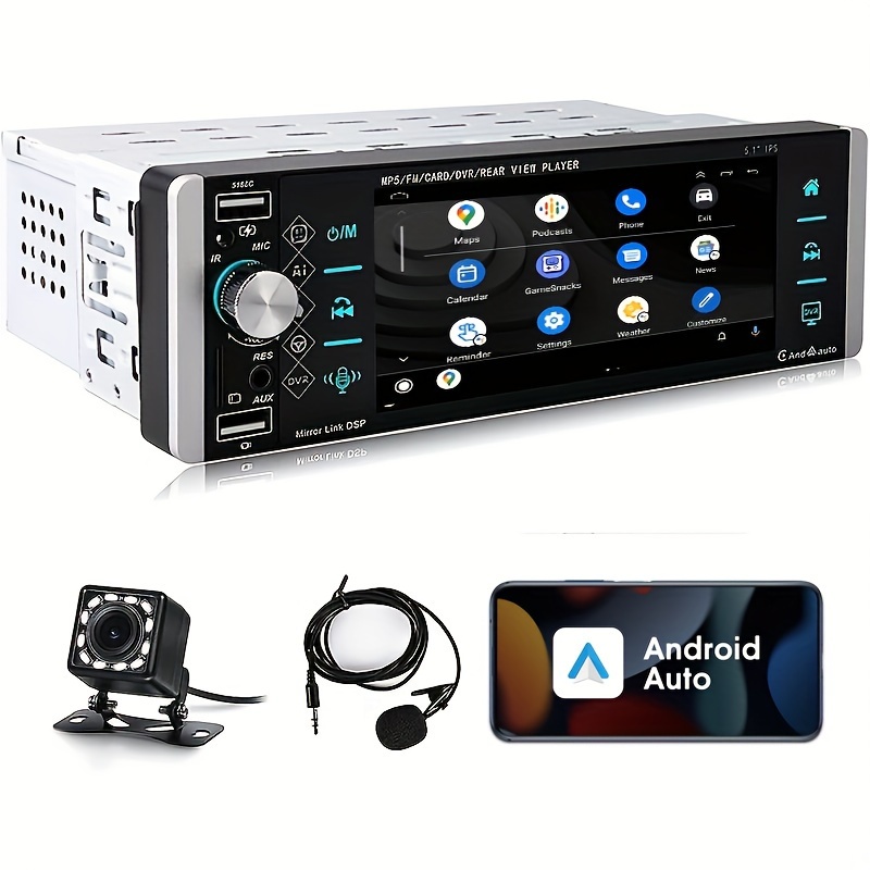 Android 10 Radio Coche Bluetooth,CAMECHO Radio 1 DIN Pantalla Extraible de  7 Pulgadas con FM/RDS Radio|WiFi|GPS|USB|AUX-in|Enlace Espejo+Cámara