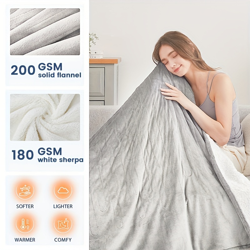 Electric Blanket 10 Temperature Settings Lcd Heated Blanket Temu