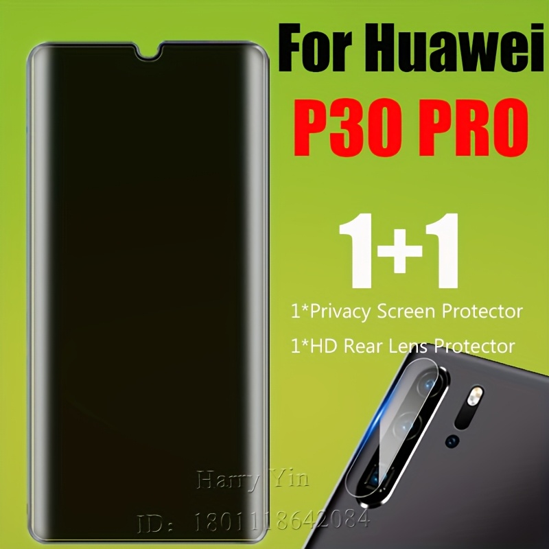TEMU [1+1] Suitable For , (included: 1 Curved Privacy Anti-peeping Screen Protector + 1 Fully Transparent Rear Camera Lens Tempered Glass Film), Full