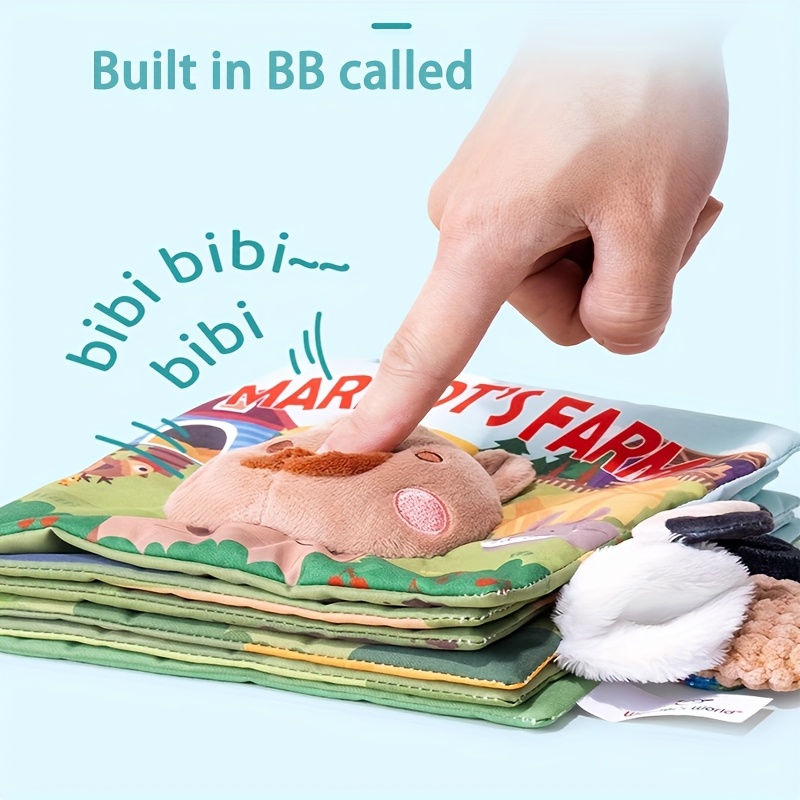 Toddler Tail Cloth Book Animal Tails Polyester Fabric Book