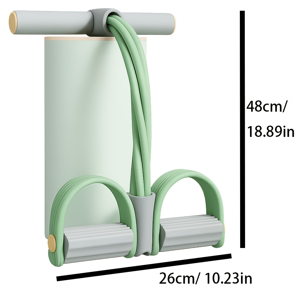 pedal band home band fitness pull rope sit up aid six tubes elastic band yoga training equipment compact home strength system non slip pedal comfortable handles quiet rebound 2