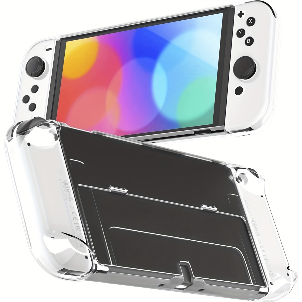 

Lightweight Clear Case For Switch Oled - Pc Material, Dockable & Protective Shell With Easy Cutouts,