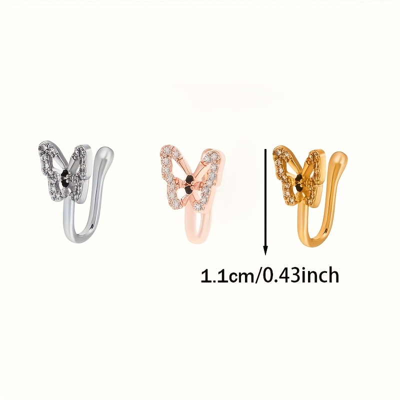 Bohemian Butterfly Nose Ring Set