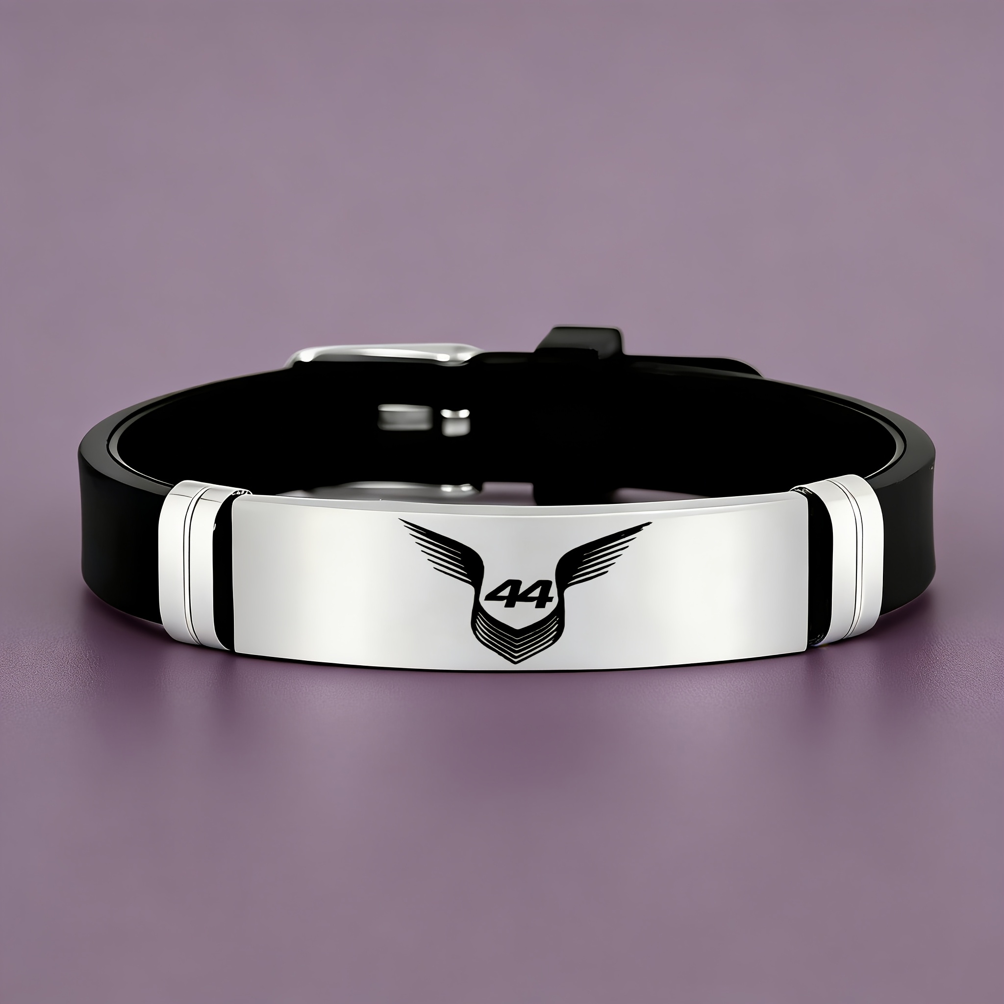 TEMU 44" Simple, Trendy, And Accessory, Creative 202 Stainless Steel Silicone Bracelet, For , Family, And Colleagues On Holidays And Birthdays
