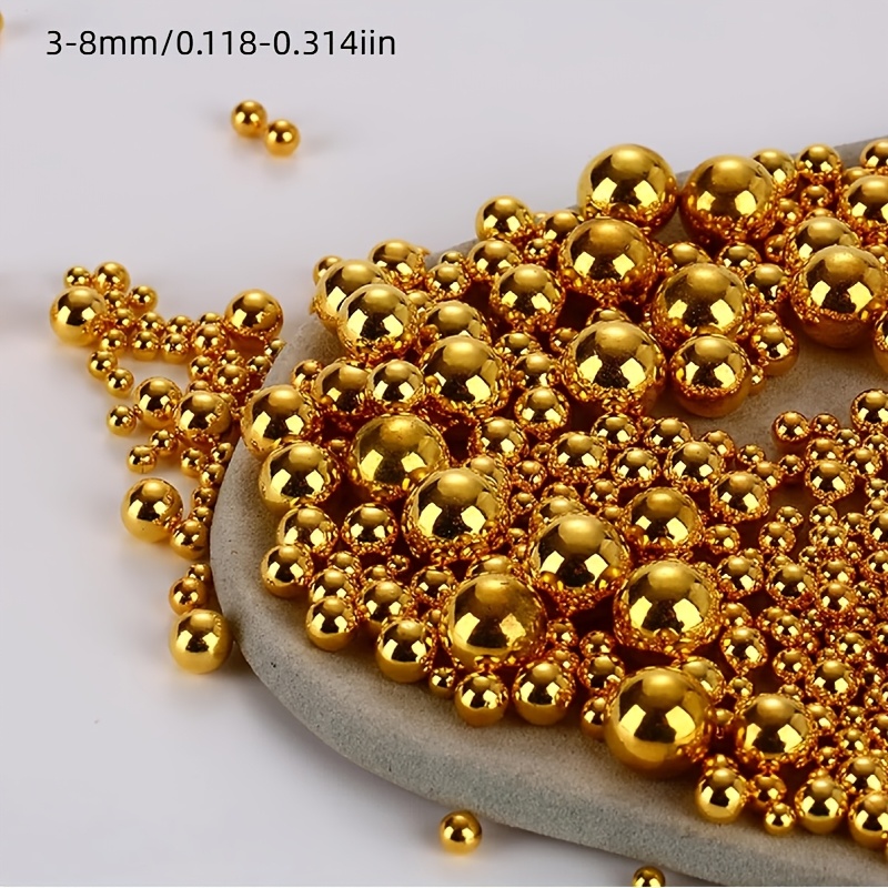TEMU 200pcs Gdgdsy Glossy Pearls Suitable For Weddings Birthdays Christmas - & Small Mixed Size Plastic Vase Fillers, Durable Decorative Beads For