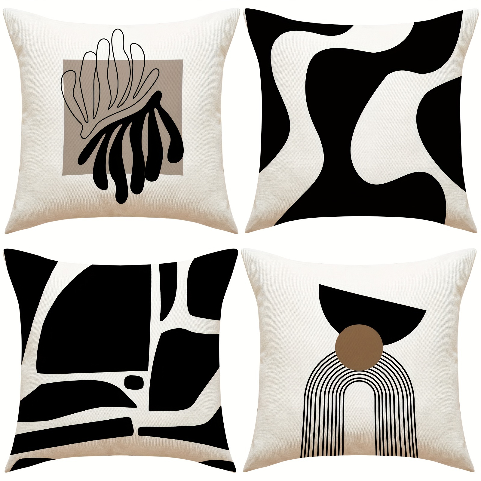 4pcs 1set 45x45cm zippered sofa decor no details 2