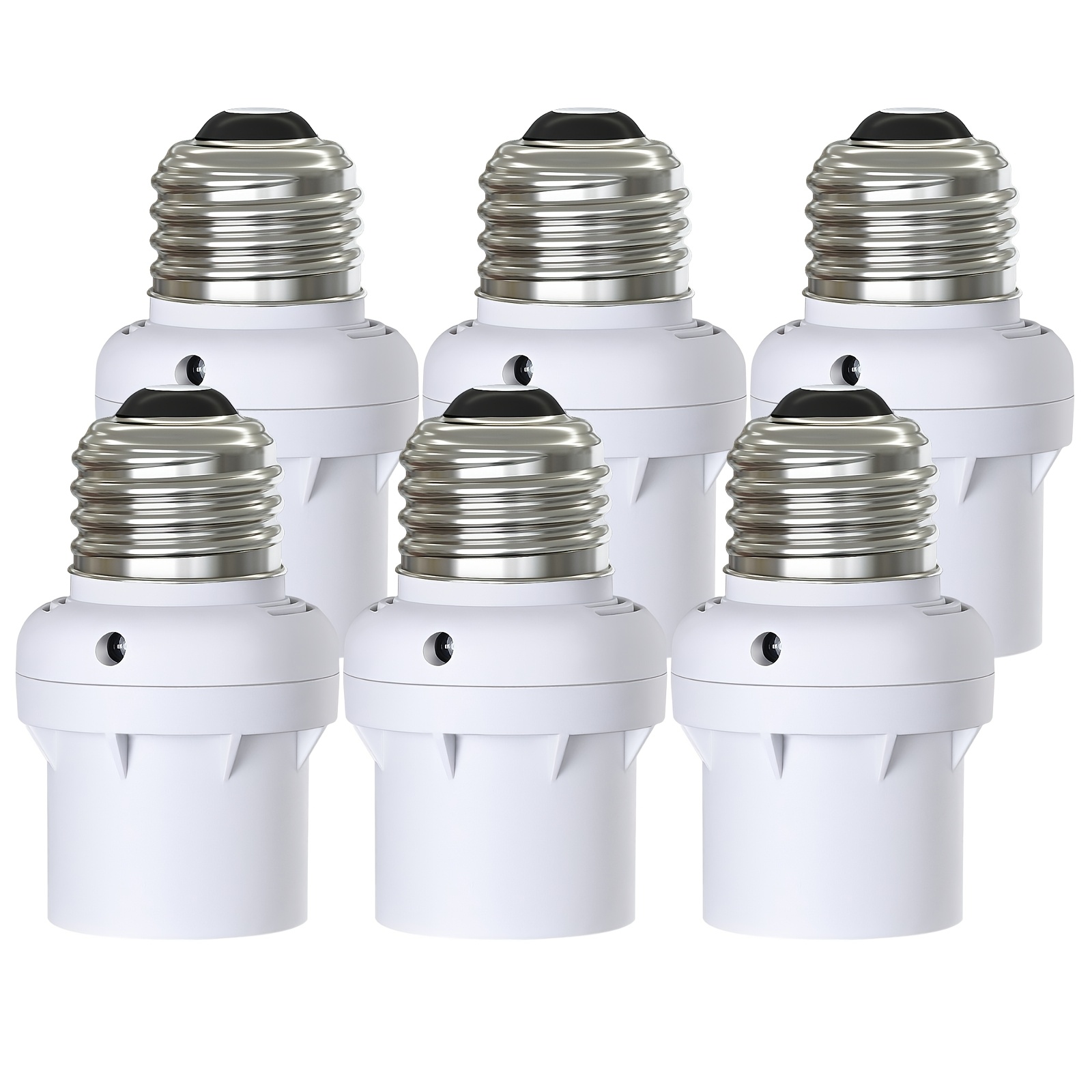 TEMU DEWENWILS Lot de 6 Douilles à Capteur de Lumière à E26/E27, Compatibles avec Ampoules à /LCD/LED/Halogènes