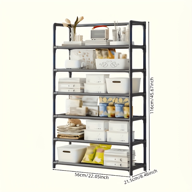 TEMU Le meuble de rangement à 6 niveaux est un excellent pour de . Chambre, cuisine et salon peuvent être entièrement adaptés pour les ornements et