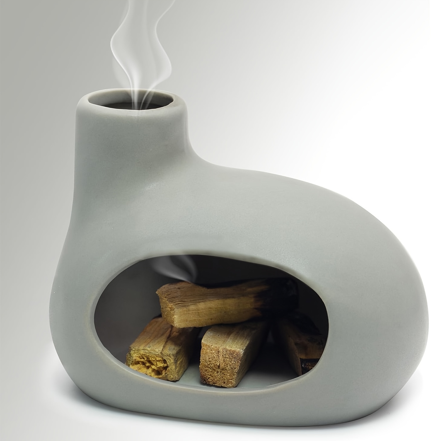 Incense Burner Set With 10 Pieces Hand Formed Palo Santo Incense Cones and  Brass Hanging Censer 