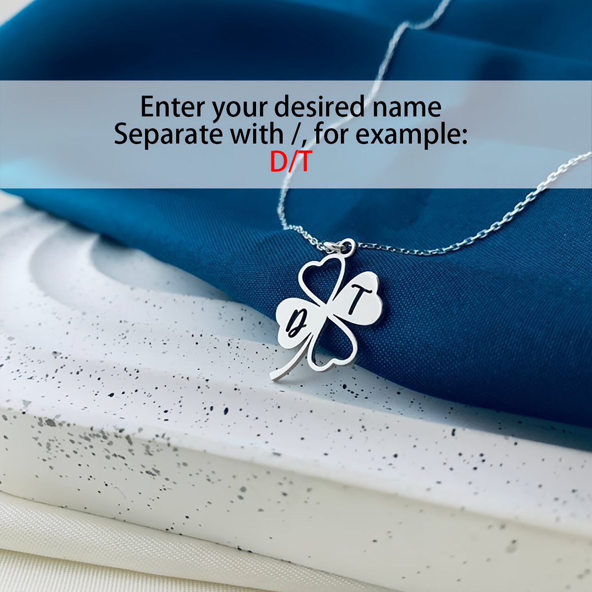 TEMU Personalized Clover Necklace | 304l Stainless Steel | Exquisite And Compact Three-leaf Clover Pendant | Symbol Jewelry | Birthday Gift/christmas