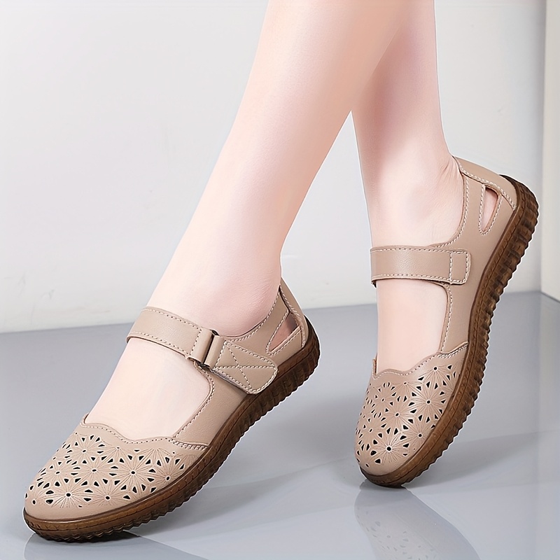 elegant breathable summer womens shoes comfortable flat sole