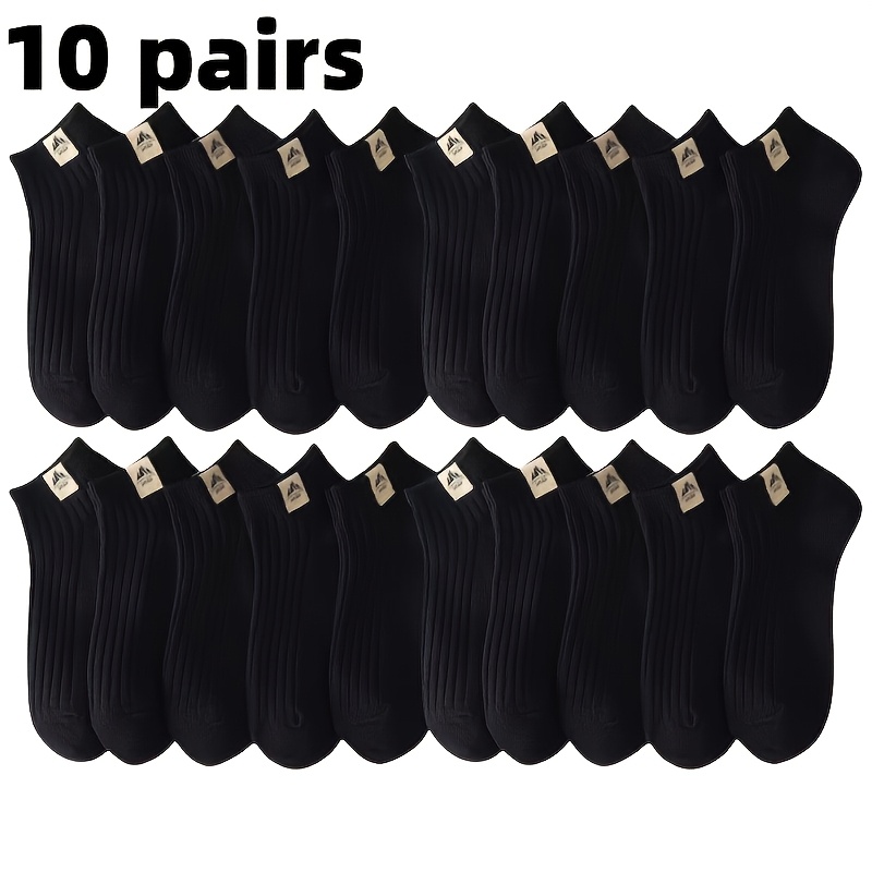TEMU 10/20 Pairs Men's Socks - Odor-resistant, Comfortable, Breathable, Suitable For