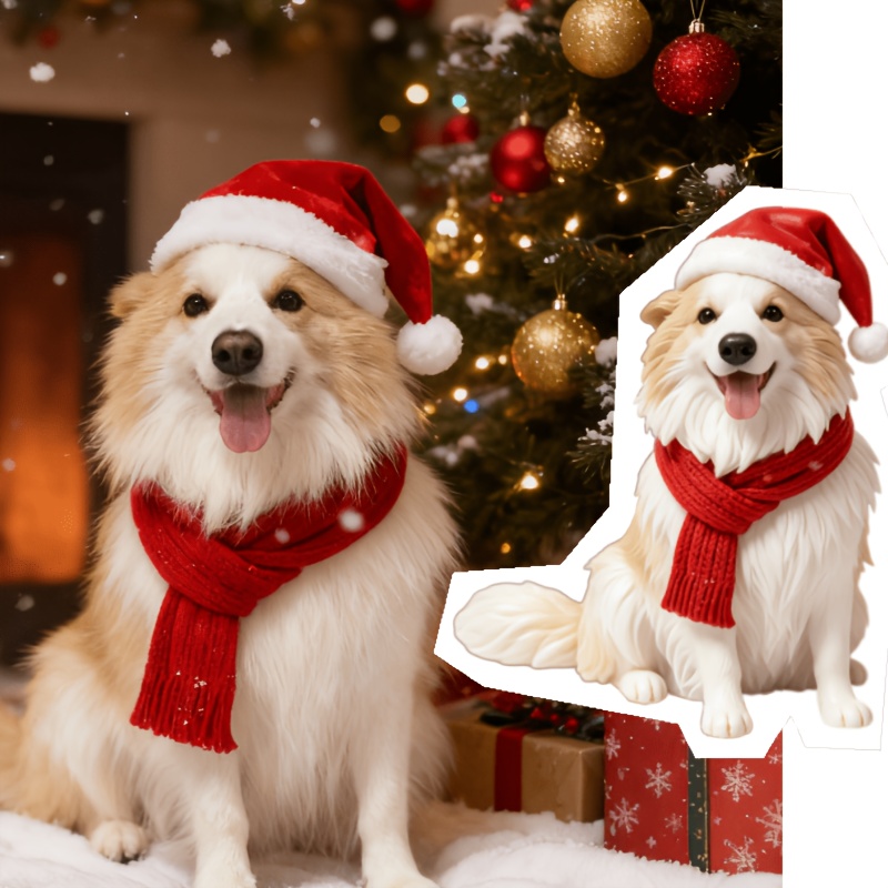 Personalized Single Dog Ornament Figure, Hand-Painted Resin Sculpture