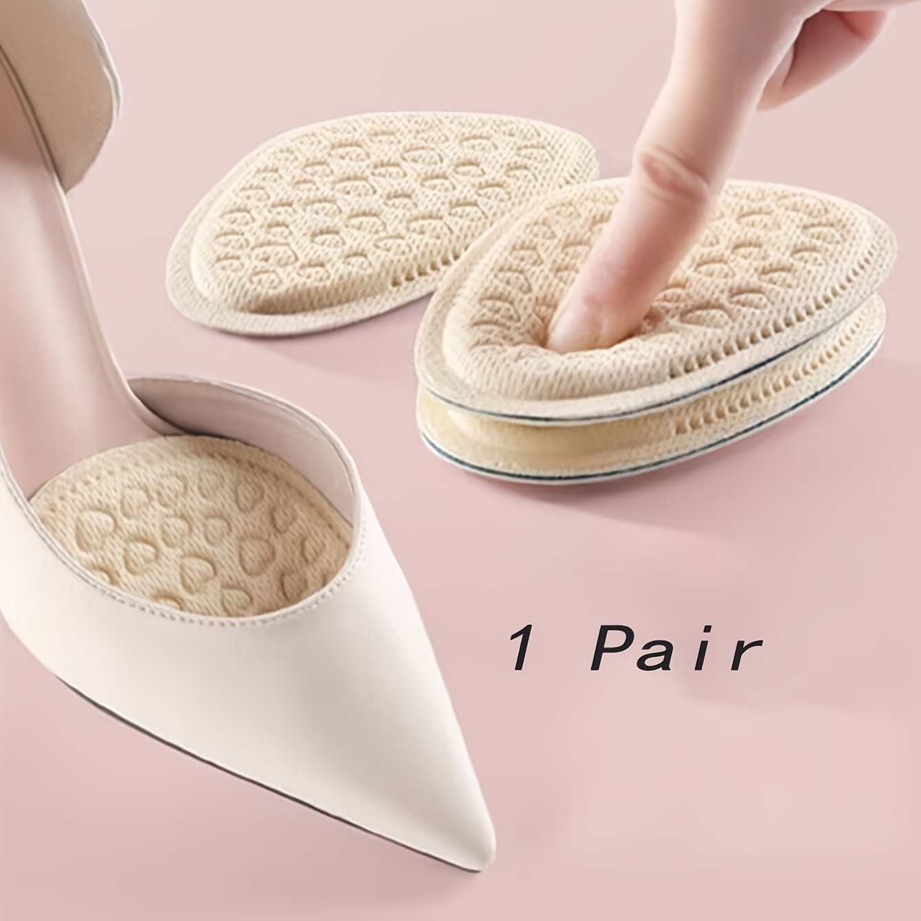 1 Pair of Comfortable Front Feet for Foot Care Forefoot Pad, Non-Slip Semi-Insole, Suitable for High Heels