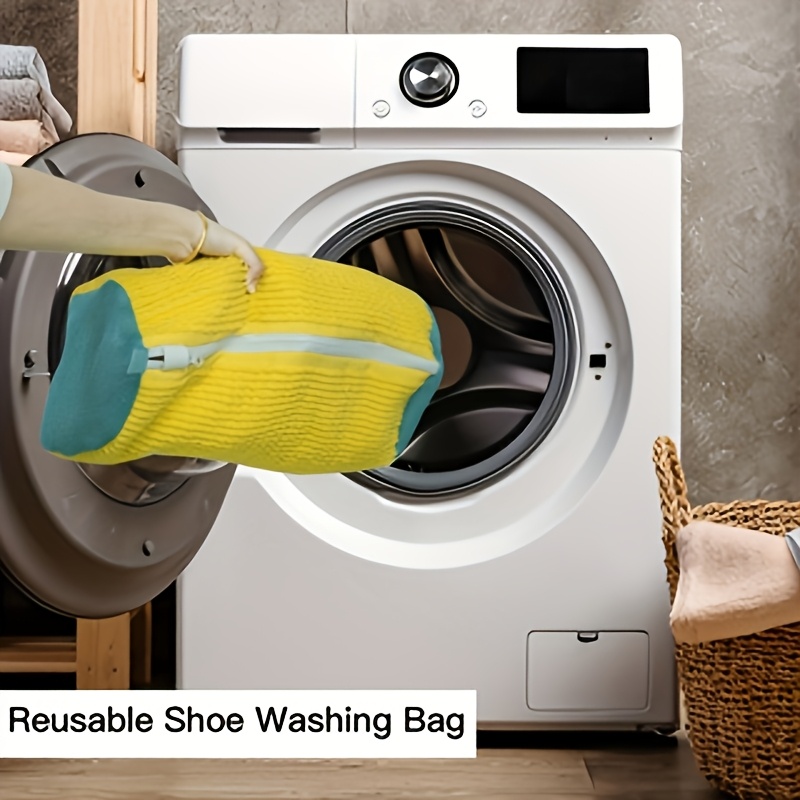 TEMU 1 sac pour machine à laver : sacs à chaussures pour et le sèche-linge, y des sacs à chaussures anti-poussière - sacs de nettoyage de chaussures